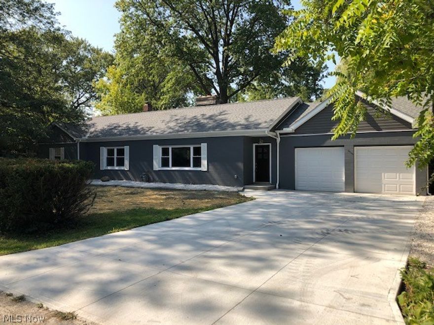 Completely renovated 3 Bdrm 1 1/2 Bath Ranch.   Open-floor plan.  Great Rm w/fireplace & new flooring.  Kitchen w/new cabinets/counters/appliances/flooring. Huge Pantry. Full bath w/jacuzzi tub & 1/2 bath both  completely updated.  Roof/Furnace/Windows & A/C all done 2019.   2 Car-Attached Garage w/new doors & openers.  New large concrete driveway.  Spacious patio great for entertaining.