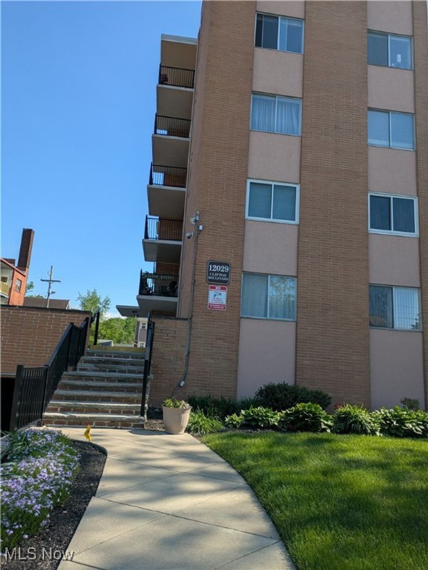 Great place at a great price!! 2-bedroom Lakewood Condo in the heart of Lakewood/Clifton Neighborhood.  This condo features two nice-sized bedrooms with ample closets for storage. There is a full bathroom with tub and the Master bedroom has a half bath. The amenities this building has to offer includes a penthouse indoor heated pool and a party room. There is a heated garage with assigned parking spaces, laundry facilities and lockers for storage.  Conveniently located, close to Edgewater Park, RTA, supermarkets and restaurants.