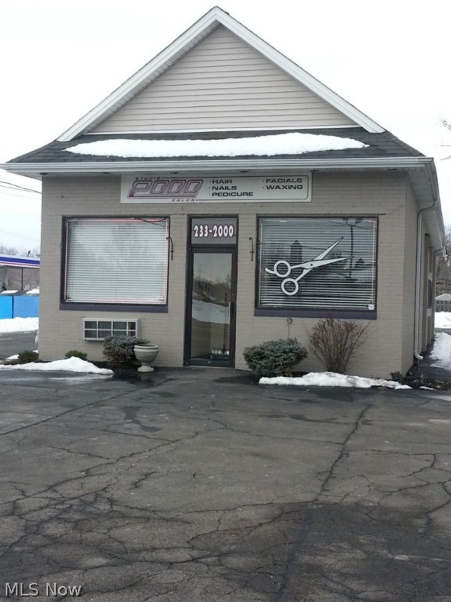 HOT DEAL for COLD CASH! CASH into this commercial building operating as a full service Beauty Salon comes completely equipped with chairs, hair dryers, etc. Free standing building, private room(s), lots of storage, open floor plan, reception/waiting room area, on site paved private parking, meticulously maintained. Desirable Location! Invest in your future. Call Today!