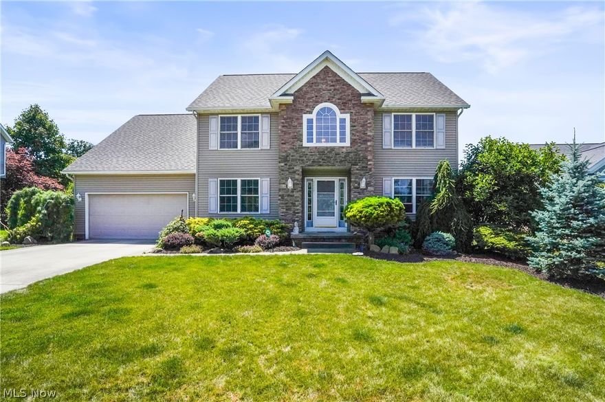Nestled in the highly desired Pebblehurst neighborhood, this colonial home offers a perfect blend of comfort and appeal. The home boasts four spacious bedrooms, two full and two half bathrooms. Upon entering, you are greeted by the two story foyer leading into the heart of the home. The open layout seamlessly connects the living room, dining area, and kitchen. The kitchen features modern appliances, and plenty of counter space. Upstairs, the four bedrooms, two full bathrooms, and a laundry room. The master suite is a true retreat with its own private ensuite bathroom, complete with a soaking tub. The home also offers a finished basement with a large open area perfect hosting friends or family.  Outside, the property is beautifully landscaped, with a lush lawn and mature trees providing shade and privacy. A spacious deck offers a perfect spot for outdoor dining and relaxing in the fresh air. Located in Stow, known for its peaceful atmosphere and strong sense of community, this home is close to parks, schools, and shopping, making it a wonderful place to call home!