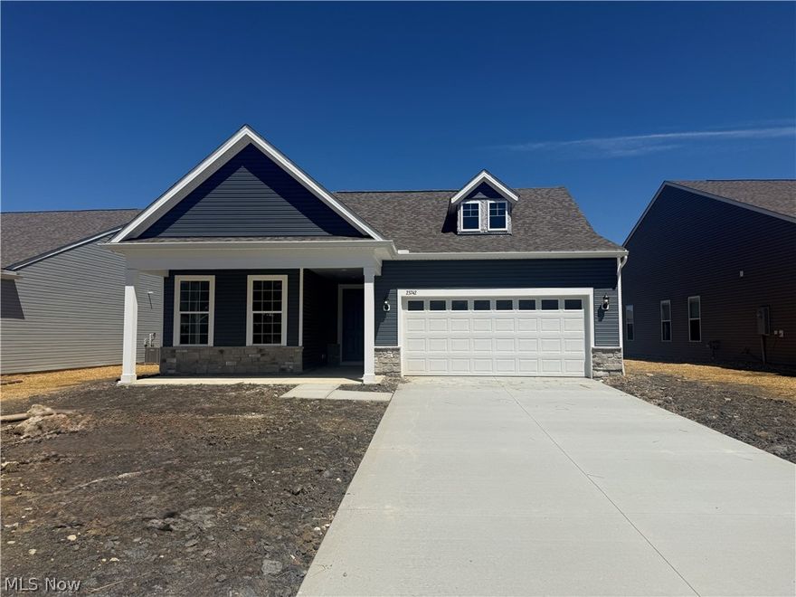 Beautifully designed ranch offering effortless one-level living! This home features 2 spacious bedrooms, each with a private ensuite bath, plus a versatile flex room and an additional powder room. The stunning kitchen boasts a large island, built-in appliances, quartz countertops, and abundant storage. Enjoy a convenient laundry room with utility sink, tons of closet space, and large covered front and rear patios perfect for relaxing or entertaining.
Located in a low-maintenance community with lawn mowing, fertilization, bed maintenance, and snow removal in designated areas included.
