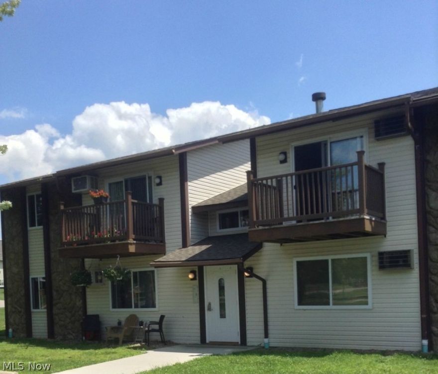 Welcome to this first floor 2 bedroom apt with lots of updates. Spacious Great Room with marble entryway, dining area with wood/laminate flooring. Big  kitchen with granite counter tops, fridge, stove and dishwasher. Nice eating area in Kitchen. Sliding glass doors to patio. Over sized bathroom with double walk-in shower. Granite topped vanity. Big Master bedroom with 2 closets. Bedroom 2 with closet. Carport for your car and assigned space in front of unit.! Coin laundry room on first floor. No Pets. Owner pays gas, water, sewer and trash. You pay electric. Wall a/c unit cools your apt nicely. Close to 224 with lots of shops and restaurants. Minutes to Route 11. Sorry, NO PETS.