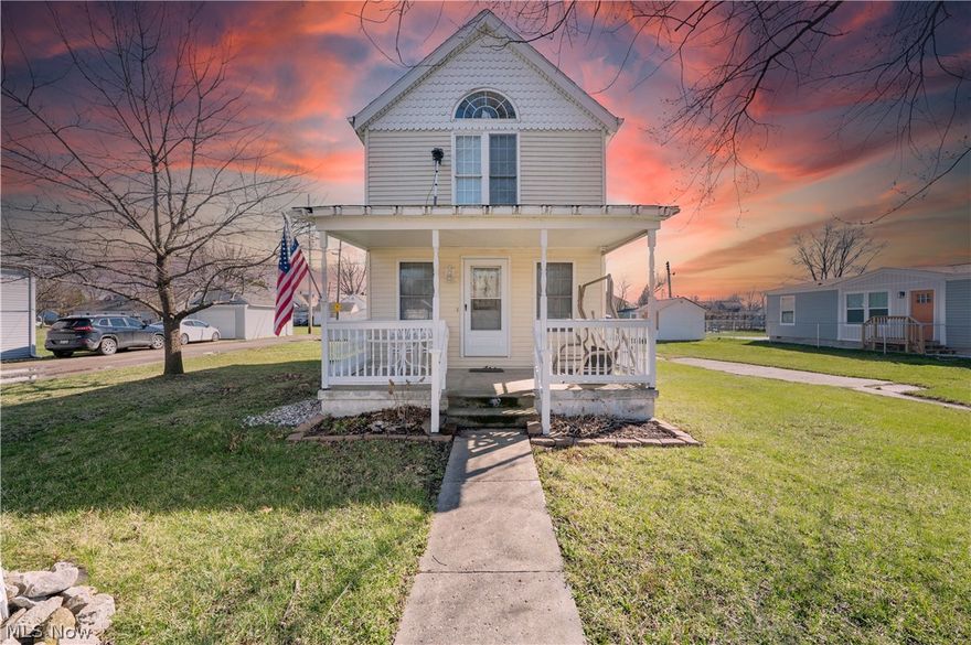 Charming Victorian style home! Custom built beauty features front porch to relax, read or simply enjoy nature. A decorative lighthouse illuminates your front yard. The first floor offers a spacious kitchen, dining area, living room and convenient half bath. The second floor includes a primary bedroom, second bedroom and full bath. Durable laminate flooring throughout. Newer wood deck (2025), newer furnace and heat pump (2023) and newer chain link fence (2025). This property includes two parcels with potential for
future expansion. Year round or investment opportunity!