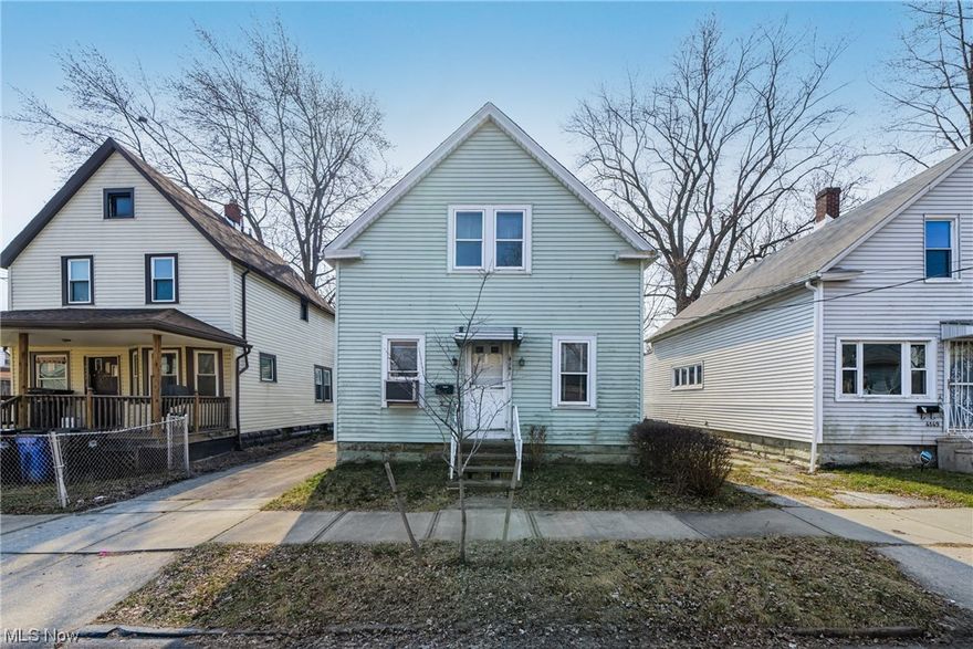 Renovation opportunity for this 3-bedroom, 1-bathroom home ready for its next owner or tenants. One mile from MetroHealth Main Campus in the heart of the Clark Fulton neighborhood. Unlock the potential while maintaining the charm of arched entryways, an enclosed back porch and a dining room with built-in cabinets. Quality attic space straddles 2 upstairs bedrooms and is ready to be finished for additional living space. Large basement. Appliances stay. Priced to sell and selling as-is.