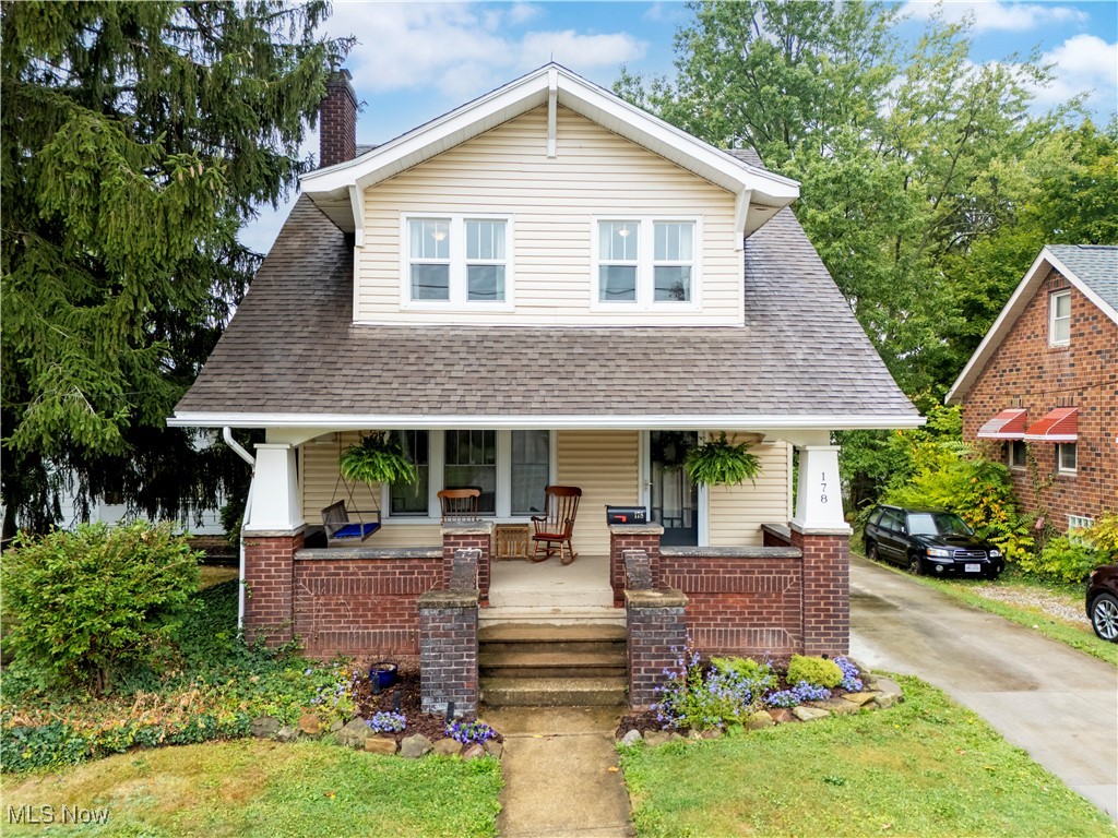 Welcome to 178 Fairlawn Avenue, a beautifully maintained three-bedroom two-story craftsman style home, brimming with character and warmth. From the inviting front porch to the charming details inside, this home is the perfect blend of comfort and style. A concrete driveway leads to the one-car garage, while the backyard offers plenty of outdoor enjoyment with a spacious deck, patio with pergola, garden ready yard, and an additional storage shed. Inside, you’ll find timeless charm throughout, built-ins surrounding the wood burning fireplace, gorgeous woodwork, a tray ceiling in the dining room, and classic staircase details. The kitchen has been thoughtfully updated over the years and opens directly to the backyard deck for easy indoor-outdoor living. Upstairs features three bedrooms and spacious, stylish full bath. The finished basement offers even more living space, perfect for a family room or recreation area, along with a full bath and convenient laundry. This home is close in proximity to Downtown Wadsworth and is a great location for anyone wanting to enjoy some of what downtown has to offer. This beautiful home combines classic craftsman style charm with modern updates, making it a rare find in Wadsworth.
