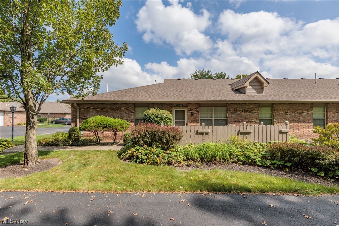 Welcome to Devonshire Meadows, a low maintenance community located right in the heart of Avon! This 2 bedroom, 2 bathroom home has the convenience of a low maintenance community and ease of all one floor living. Open floor plan has cathedral ceilings through the kitchen, dinette, and family room. Off of the family room is a cozy den with a gas fireplace. The laundry room has access to the garage and has a laundry tub. Towards the back of the home is the primary bedroom that has an ensuite bathroom and walk-in closet. Additional bedroom is a great size. All appliances stay. Garage allows for a pull down attic with loads of storage. Outdoors, the concrete patio has space for a table. Devonshire Meadows is an amenitized community that features an outdoor pool, tennis / pickleball courts, walking trails, and exercise room. Lodge can be rented for private gatherings. Snow removal and lawn maintenance is included