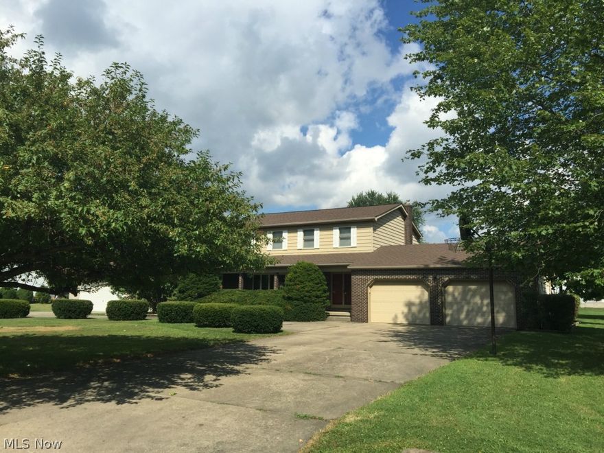 Super nice Colonial ready to move in! Situated on a 1.4 acre corner lot is the setting for this 3 BR 2.5 BAs, very large livingroom and rec room, large kitchen w/ appliances, first floor office is a first floor laundry room. The cement circle driveway enhances the 2 car attached garage and 2.5 car detached garage. Newer roof, furnace, hot water tank and AC.  Includes Home Warrenty!