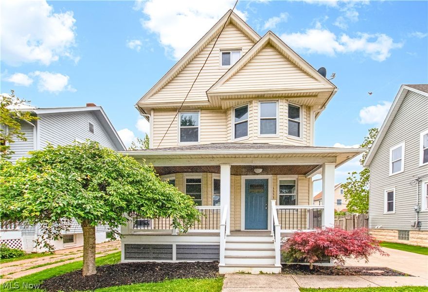 1553 Rockway Avenue is a special three-bedroom, two full-bath colonial situated in a perfect location in Western Lakewood: a quiet, friendly street that's just a short stroll to the dining and night-life on Detroit and the shops on Madison. Living on Rockway will prove why Lakewood was ranked the most walkable city in the state of Ohio! Year-over-year this house has received upgrades to make it the ultimate Lakewood abode: old world charm with a modern and functional feel. In 2009/2010, old, rotted wooden windows were replaced with easy-to-clean vinyl windows. In 2011 the entire exterior was excavated and waterproofed, making water in the basement during heavy rains or melting snow a distant memory. The newer garage was built in 2015 and was designed specifically to match the main home. Following the garage came a kitchen upgrade in 2016, and the installation of Nature Stone flooring in the basement shortly thereafter. Engineered hardwood floors (which were just refurbished prior to this listing) were then installed throughout the first and second floors. Projects continued over the next several years and included a new driveway, a new front door, a vinyl privacy fence, a new back patio, and a complete overhaul of the 300sf+ third floor (including a Mitsubishi mini-split for both heating and cooling). A big undertaking was the rebuild of the front and back porches with maintenance-free Azek decking, now both yours to enjoy this summer! The whole house has been cleaned and much of it repainted and restored for its next owner, including bathroom refreshes that include new LVP flooring, new toilets, and a refinished tub upstairs. Get the keys to this great house and enjoy it as-is or add your own touches to take it to the next level! Book a showing today!