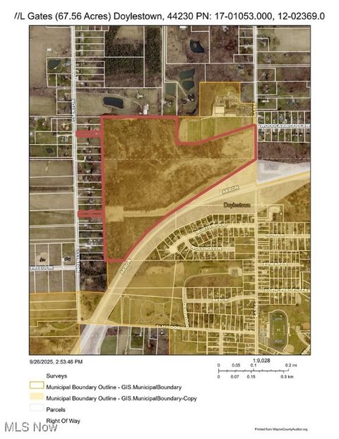 Vacant Land For Sale - V/L APPROX 67.56AC Gates Street<br/> Doylestown, OH 44230