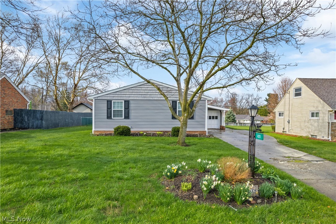Put your running shoes on to come see this ranch in Shrine Village before it's too late! Cathedral ceiling and gas fireplace in the great room. French doors lead out to the totally fenced (level) backyard, so kids and pets will be safe and in view! Nice storage shed and single car garage. Furnace replaced less than 5 years ago. New vinyl siding and replacement windows in 2016. Updated electric service. Hardwood floors in the bedrooms and great room. Basement is partially finished and offers a 2nd full bath and tons of potential. Great storage room too. All appliances can stay including the washer and dryer. Seller is including a one year home warranty for your peace of mind. This tidy home is ready for you, and is so convenient to everywhere you need to go!