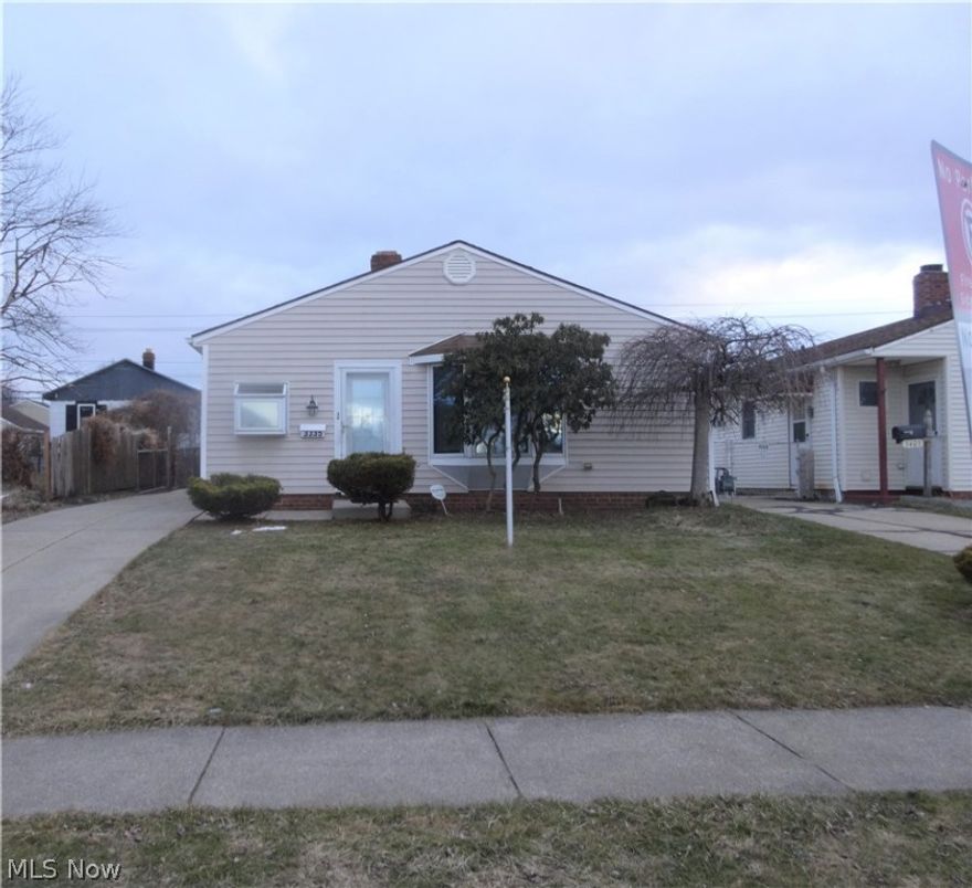 Welcome Home! Move right in to this well-maintained ranch.  Features include fresh paint and new carpet,  newer windows and doors. The kitchen has a garden box window and a bay window in the living room.  A sliding glass patio door leads back yard with cement pad and in ground natural gas grill. Fenced in yard, 2 car garage with 220 line, newer overhead garage door and has side entrance door. Home has good amount of closets and an attic for storage.   Conveniently located near I-77, I-480, Center Park and the Metroparks West Creek Reservation, shopping, restaurants, public transportation and many other local attractions.