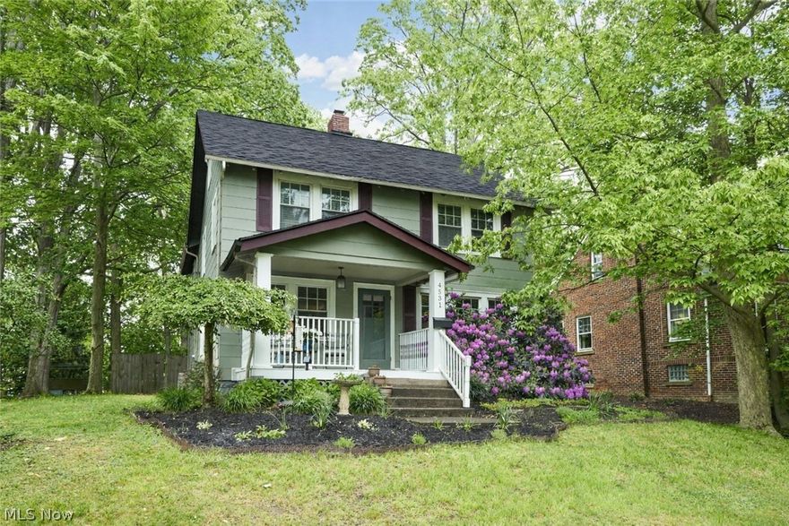 Tucked away on a quiet street in a charming South Euclid neighborhood, this beautifully maintained home offers a rare combination of privacy and convenience. Set on a serene and private lot, this property is perfect for anyone seeking a peaceful retreat without sacrificing accessibility to shopping, dining, and major roadways. From the moment you arrive, you’ll appreciate the home’s inviting curb appeal and the sense of calm the location provides.  The BRAND NEW ROOF will add to your long term piece of mind.  Inside, you'll find a warm and welcoming layout with generously sized rooms, ideal for comfortable living and entertaining. Enjoy the character of a century home paired with modern conveniences, including central air, updated windows, and an updated kitchen featuring stainless steel appliances (new dishwasher in 2021; new stove in 2023) and granite countertops.  On the second floor, the primary bedroom is tucked away, offering a secluded retreat. You'll also find an office or dressing room, two additional sizeable bedrooms, and a large bathroom complete with a separate tub and shower.  The private backyard is a true highlight - perfect for relaxing evenings around the outdoor fireplace, summer BBQs, or simply enjoying nature in your own secluded space.  Whether you're starting out, downsizing, or anything in between, this home is a must-see. Don’t miss your chance to own a slice of tranquility in South Euclid - schedule your private tour today!