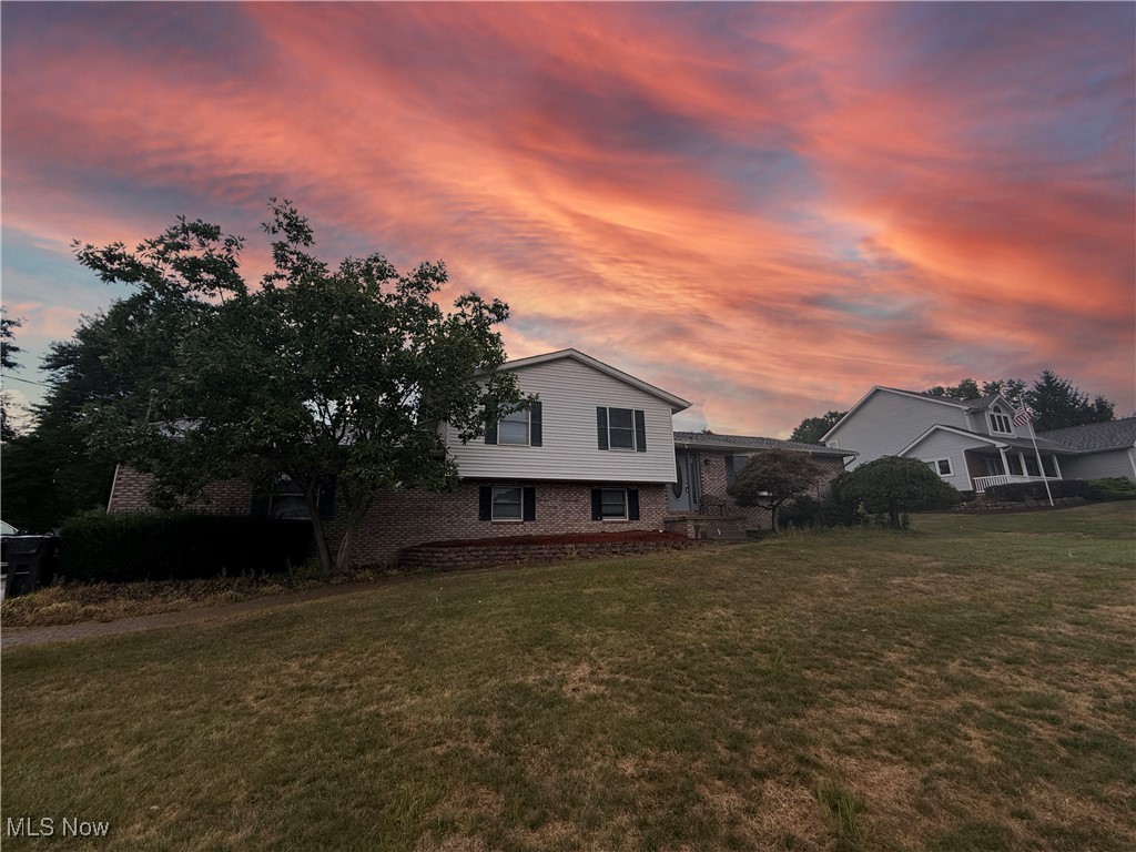 Beautiful 3 bed, 3 full bath in Canfield! With almost an acre of land and a fully fenced in pool with rebuilt and painted deck, you will enjoy your private oasis! But that isnt the only great attribute, inside you’ll also be impressed! On the first floor, enjoy a spacious layout with neutral carpeting, new lighting, and lots of natural light from the bay window, slider, and skylights! Large and open living room and dining room have direct access to the deck and pool. Perfect for entertaining or just enjoying with family. The kitchen has lots of cabinet space and a built in desk for homework or just extra storage! Have a movie night in the lower level or just relax and watch your favorite shows. With a bonus room off of the 2 car garage and a large basement, you’ll have more than enough room for storage. Or maybe with access to the full bathroom, this space could be used as an office or guest room! The upstairs has 3 good sized bedrooms with closet space and a full bath. The master suite is sizeable with 2 large closets and an en-suite bathroom! The roof is 6 years old, Electric panel was updated to 200 amp, hot water tank replaced 2017, and this is all rounded out by a 1 year home warranty!