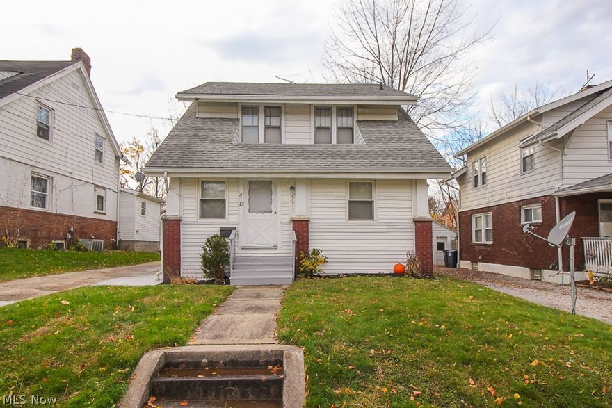 Come view this VERY nice home located in Goodyear Heights! This property has three bedrooms, one and a half baths and a two car detached garage! Hardwood floorcated underneath carpeting. The enclosed porch is ideal for entertaining when its nicer out. The home also has a fireplace, crown molding throughout and is close to parks, shopping areas and the expressway. Electrical panel was replaced and the basement wall along the driveway was rebuilt and waterproofed in 2020. Hot water heater replaced in 2011 and roof replaced in 2009. Please schedule your private showing today!