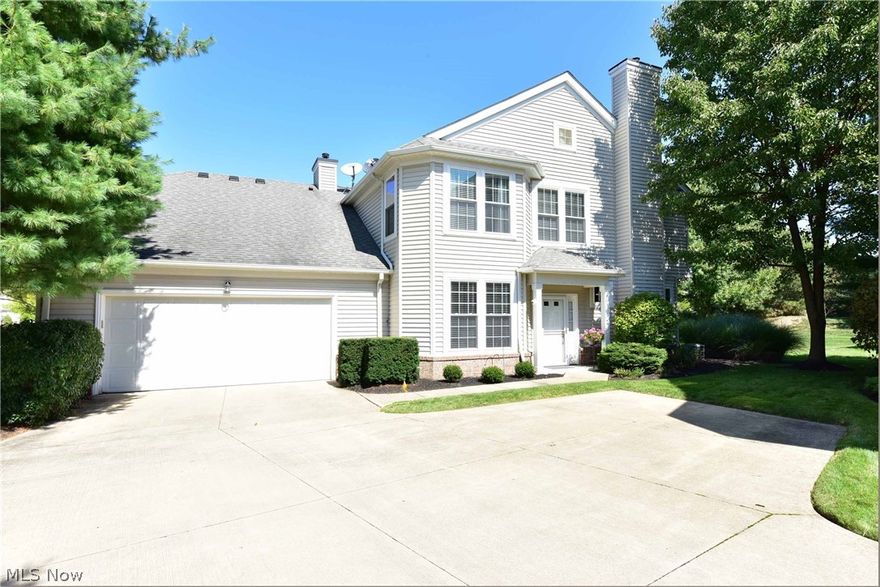 Be prepared to move !  Highly desirable Wyndgate Club community offers a maintenance-free lifestyle just steps away from Crocker Park.    This end-unit townhome offers 3 bedrooms and 2.5 bath.  The large combo living area offers flexibility for an additional dining area as well as an inviting gas fireplace.  Sliding doors lead to a back patio perfect for entertaining.   The kitchen has been been totally updated and offers plenty of cabinet and counter space plus a breakfast bar area and separate dining area.  A first floor laundry leads to an oversized 20'x24' garage with bonus storage.  Convenient first floor bath. Upstairs is the large master bedroom with tray ceiling, crown molding, large walk-in closet and private master bathroom with double vanity, walk-in shower and soaking tub. Two additional bedrooms share the additional second floor full bathroom.  Recent updates include:  First floor laminate flooring, painting throughout, granite countertops, stainless-steel appliances, ligh