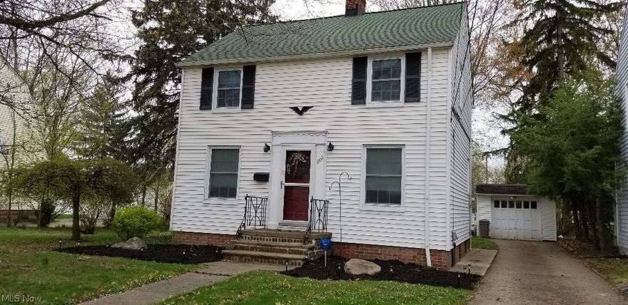 Charming 3 bedroom 1 bath colonial with neutral decor. Located in the historic presidential streets and minutes to historic Downtown Bedford. Close to metro parks, shops, dining. Enjoy  all the community events that Bedford Square has to offer. Relax on the enclosed back porch and enjoy the park like setting of this unique double lot.  Newer, windows, glass block, storm door, kitchen countertops, backsplash and kitchen flooring. Hardwood floors throughout. Roof replaced approx 10 years ago. Fireplace in the living that has gas line available to use. For peace of mind home warranty is included. Appreciate the character of this home that is ready to move into.