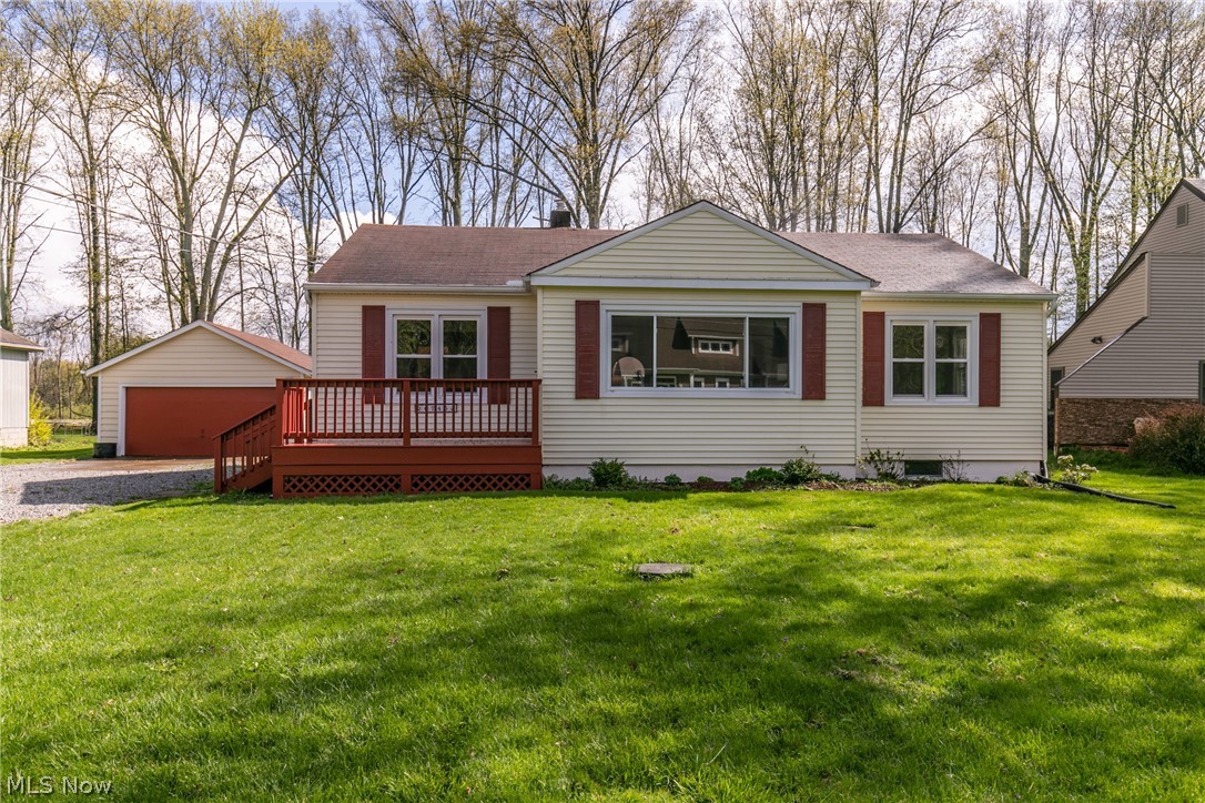 This stunning ranch located in Olmsted Falls will not last!!! Impressive living room with tons of natural light shining in the large front window! The dining room is the perfect area for entertaining as it opens into the living room. An amazing kitchen beautifully painted to accent the white cupboards, lovely countertops and brand new stainless steel appliances. Three nicely sized bedrooms and updated bathroom. Do not miss this astonishing basement that has a remarkable bar area for all your entertaining needs! Another updated full bathroom and a 4th room that could be an office or 4th bedroom! Also a charming enclosed back porch and large backyard! Fresh paint throughout, and all new flooring.