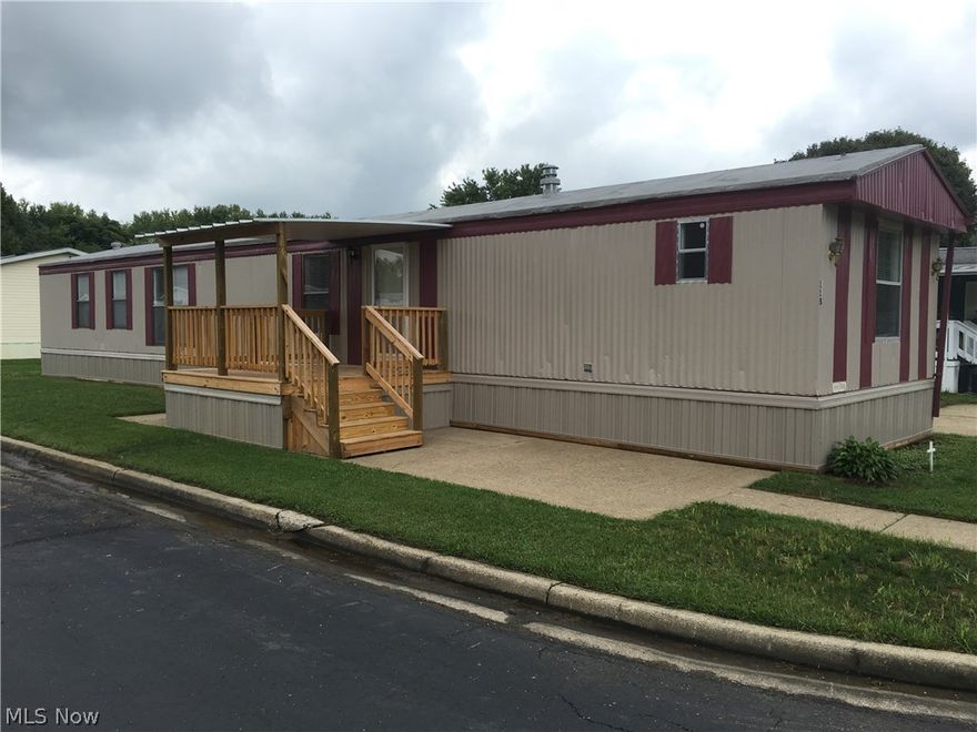 Large corner lot.  3 bedroom w full bath.  Master bed w/full bath and walk-in closet.  Open kitchen, dining and living room.  All new flooring and fresh paint.  Sealed roof 2016'.  New 10'x10' covered deck.  New heat tape, insulation and skirting.  10'x12' storage shed and 2 car concrete parking pad.  Lot rent $315 per month, includes water, sewer and trash removal.  Subject to park approval.