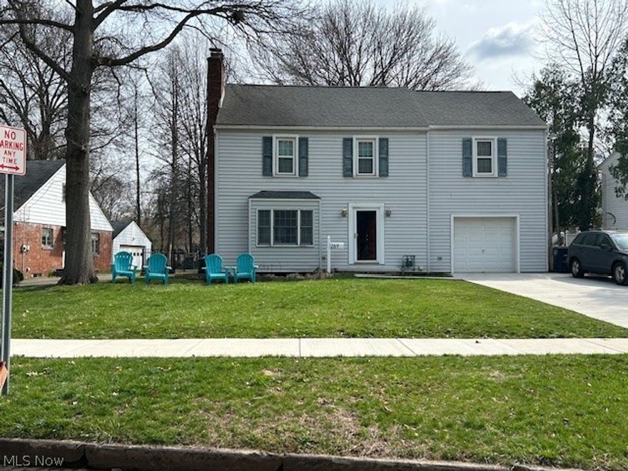 Welcome to this beautiful W Akron neighborhood. Comfortable well-built family home offers three bedrooms and a newly updated bathroom.  The spacious and inviting living room opens to the formal dining room with handy door to fully-fenced backyard and 30 x 14 paver patio. Kitchen with lots of cabinets and counterspace has easy access to attached garage with its' own handy door to the backyard. Appliances include refrigerator, stove, dishwasher, washer and dryer. High-efficiency furnace, vinyl siding, 100 amp electrical box, 6-8" insulation, organized closets, hardwood throughout, level lot and perennials you will appreciate. The
bonus space over garage 15s22 has endless possibilities (building materials remain). New 20' wide concrete drive holds six cars outside plus street parking is permitted. Full basement shows some newly-built walls. Everyone enjoys Parks, churches, and nearby major highways. One-year Home Warranty provided by seller.  Selling As Is