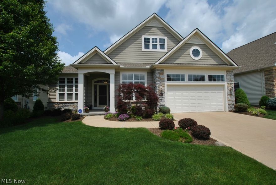 Outstanding custom built Newport Ranch w/open floor plan. Exceptional setting w/breathtaking views of golf course and pond. Looking for that "WOW" factor, look no further, this is it. Stunning care and improvements in this sought after ranch style home. 1 owner pride of ownership. Shows like a model. Foyer w/wood floor. Beautiful formal dining room w/crown molding, transom windows. Gorgeous kitchen w/wood floor, custom cabinets, island, custom backsplash, corian counter tops, pantry, all appliances stay. Spectacular Great/Family room w/cathedral ceiling, custom fireplace, a wall of custom windows w/great views of private lot. Den/Office w/French doors, crown molding, transom windows. Beautiful master suite w/glamour bath and walk-in closet. 1st floor laundry room w/storage cabinets. 2nd bedroom has full bath. Outstanding finished walk-out lower level w/large Rec room, half bath, plus storage area. Custom patio off the walk-out LL. Covered porch off kitchen area. Don't miss out o this f