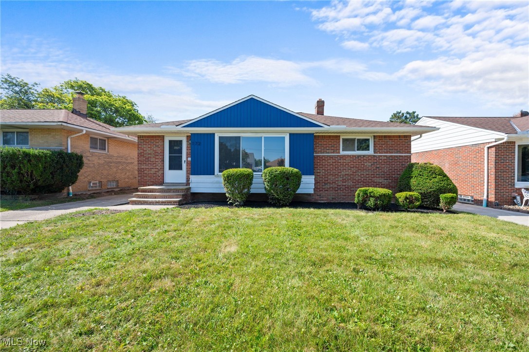Tucked on a quiet, welcoming street in Bedford, this fully updated ranch blends comfort, style, and practicality in all the right ways. Step into the spacious living room where a large bay window fills the space with natural light, highlighting the rich LVP flooring that runs throughout the main living area. Just off the living room, a cozy breakfast nook creates the perfect spot for casual meals or a quiet start to your day. The kitchen features marble countertops, crisp white cabinetry, and stainless steel appliances, bringing a fresh, modern feel to the heart of the home. Three nicely sized bedrooms on the main floor offer soft carpeting and a peaceful place to unwind, all complemented by an updated full bath with contemporary touches. The partially finished basement adds valuable extra space with comfortable carpeting and flexible areas perfect for a home theater, workout room, or play space. It also includes a second full bath, dedicated laundry area, and generous storage options. Additional updates include a new furnace and central air, along with upgraded electrical, offering peace of mind for years to come. Out back, a cozy patio invites you to relax or entertain, and the detached two-car garage adds convenience and flexibility. Move-in ready and full of charm, this home is a smart choice for anyone looking to settle into comfort and style.