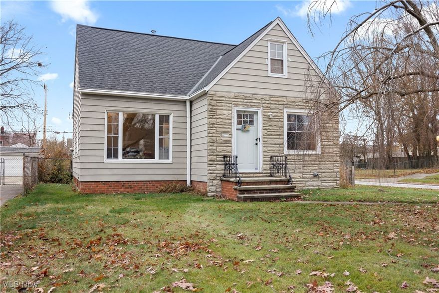 A must-see three bedroom, one bathroom home situated on a corner lot. This property features an open living room and a large eat-in kitchen, and all kitchen appliances will be staying. The first floor includes two generously sized bedrooms and a full bath. The upper level features the owner's suite and an additional bonus room, which is perfect for a walk-in closet, study, or hobby space. Recent improvements include: Roof (2022), Hot Water Tank (2020), & Windows (2018). The home also has a huge unfinished basement with glass block windows and an oversized 2.5-car garage with a newer cement driveway and garage opener. Schedule a tour today!