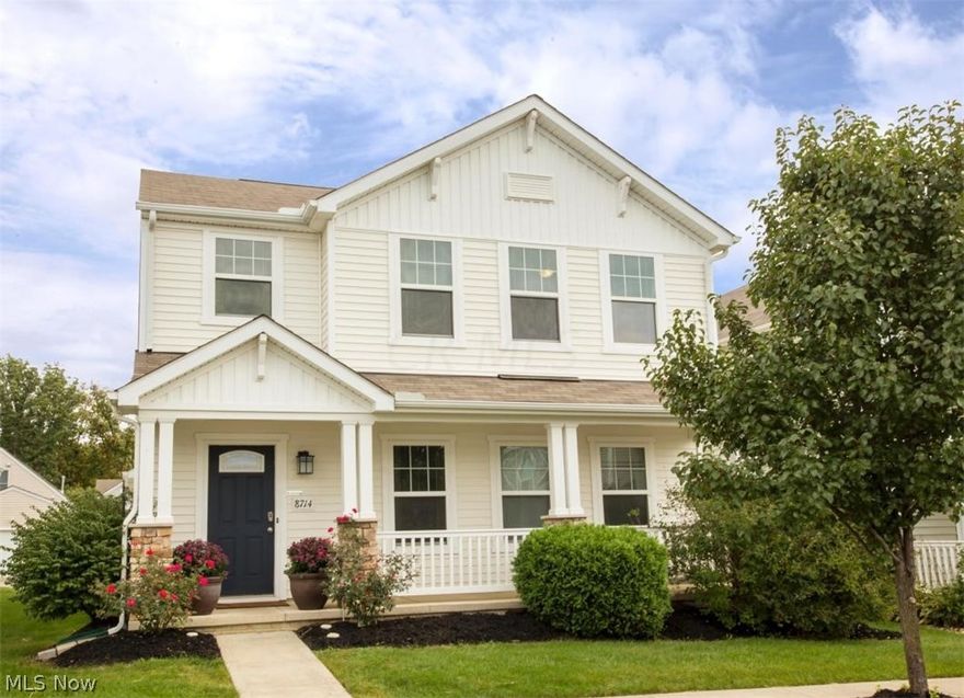 LOCATION, LOCATION, LOCATION! This spacious 3 bedroom, 2.5 bathroom home is a highly sought after floorplans within The Village at Olentangy Meadows. The large front porch spans the entire front of the home and is the perfect place to relax after a long day at work. The main floor features a private office with glass french doors, a large family room with fireplace and open kitchen with eating space and first floor laundry room with additional storage. Upstairs you will find 2 guest bedrooms and a full bath as well as a large loft area! The vaulted master suite is equipped with double sinks and walk-in closet. 2 car attached garage and patio space out back. Conveniently located to Polaris and within Olentangy Schools make this the perfect home to put on your tour!