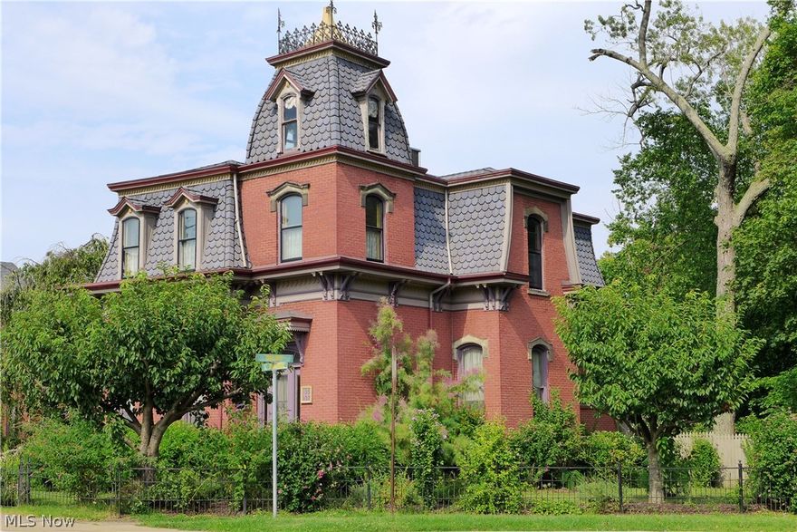 This Historic French Victorian Brick Manor home, bought by historians impassioned to restore this home to its original form features period wall coverings, light fixtures and detailed design for its time period.  Updated mechanical systems (both HVAC, Plumbing & Electrical) rebuilt foundation and structural walls and will provide for a stunning residence or easily converted for retail purposes as well.