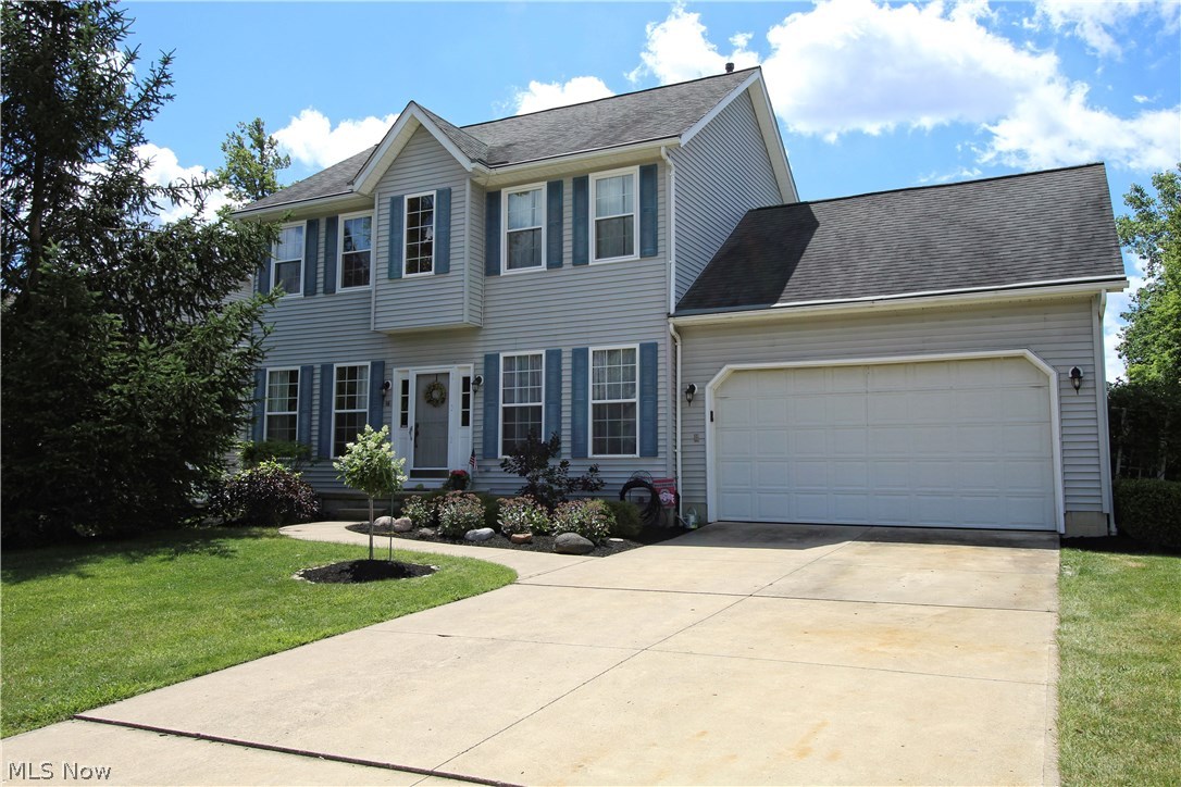 Welcome home to this gorgeous still young colonial in Liberty Woods of Medina. You will see owners pride in this home. The first floor welcomes you to a bright open kitchen with a breakfast bar and stainless steel appliances. An inviting family room with fireplace, dining room, half bath, and office complete the main level of this home. Upstairs you will find 3 spacious bedrooms , full bath shared by the 2 bedrooms, and an owners suite with master bath that includes a shower, garden tub, walk in closet, and his and her sinks. A partially finished basement that includes a teenager or in-law suite "used as 4th bedroom!" with a full bath and plenty of storage complete the inside of this home. You wont be disappointed with the large deck and HUGE fenced in backyard this home offers. Some updates include a newer furnace and water heater , new windows upstairs and a new patio door. Buckeye Schools! Make your appointment today!