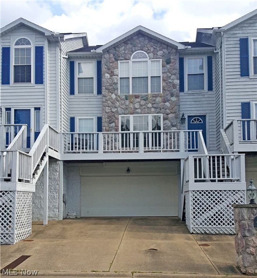 Three floor townhouse. 4 bedrooms, 2.5 baths, 2 car garage, screened-in deck, patio overlooking golf course. Shows well. Deck off master bedroom.