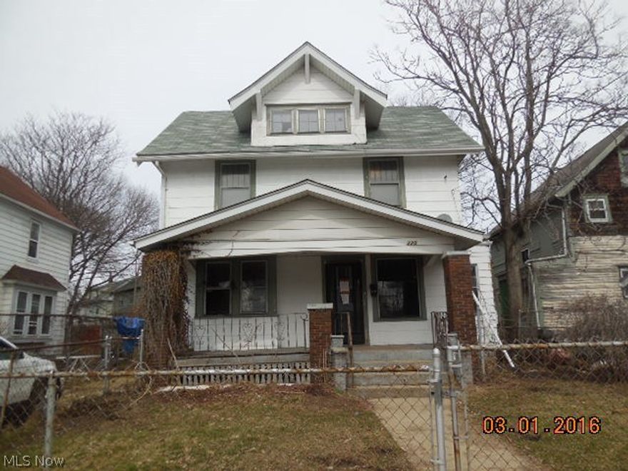 Larger than it looks. 3 bedroom 1 bath colonial with a partially finished basement for a great rec room. 1 car garage, partially fenced yard and huge front porch for relaxing. Selling as is. Proof of funds with all offers. Buyer responsible for any inspections and repairs needed. VA does NOT allow contingencies and escalation clauses. VA Addendum’s are required. Seller does not pay title costs. Please note that the seller is Secretary of Veterans Affairs and Property was built prior to 1978 and lead based paint potentially exists