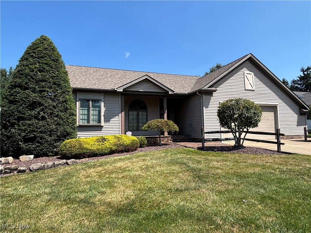 This custom built ranch home provides the perfect place to enjoy family and friends. Tile entry opens to large living room. Kitchen has custom built cabinets and island. Dining area with beautiful bay window. Fantastic sunroom/family room with wood ceiling and windows surrounding the room overlooking back yard. Primary bedroom features a walk in closet and private bath. Two additional bedrooms and bath complete the main level of the home. There is also a first floor laundry room and option for laundry area in basement. New carpeting throughout home. Wood flooring in kitchen and dining area. Access to full basement is through the kitchen area or garage, making it easy to move items in and out. Lots of storage and half bath in basement. Gas forced air furnace and central air for year round comfort. Two car attached garage. Beautiful landscaping surrounding the property. Large deck with access from sunroom or back yard. Great place for enjoying the outside. Also has front porch. Roof approx. 5 years old. Great location near shopping, restaurants, and entertainment. Immediate occupancy. Make your appointment to see this home.