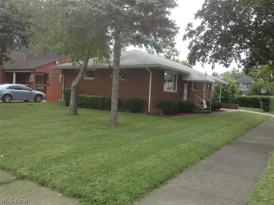 This charming 3 bedroom brick ranch is move-in ready!  There are hardwood floors in all 3 bedrooms and under the newer carpet in the living room.  The basement is large and 1/2 tiled for entertainment use .  This well cared for home is sitting on a corner lot with a private side yard for outside entertaining.  It's a must see to realize all that this well built ranch has to offer.