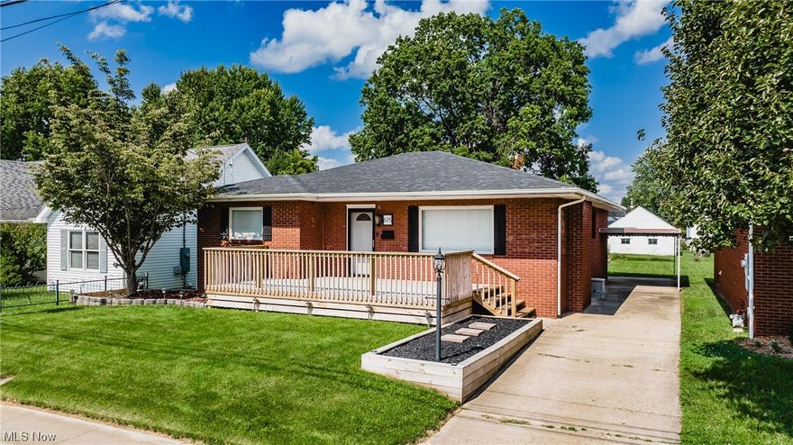 Welcome home to this newly updated brick ranch in the heart of Vienna. Situated on a level lot with a spacious yard and new front deck, this home is close to lots of amenities including restaurants, banks, pharmacies, grocery stores, parks, and schools. Updated features include new carpet and paint in 2020, a new furnace in 2021, and a hot water tank, roof, gutters, downspouts, and the front deck, all in 2022. The full basement provides additional opportunities plus lots of storage. At the rear of the house, off of the kitchen, enjoy the bonus space and make it an extra sitting room, recreation area or even your own theatre.