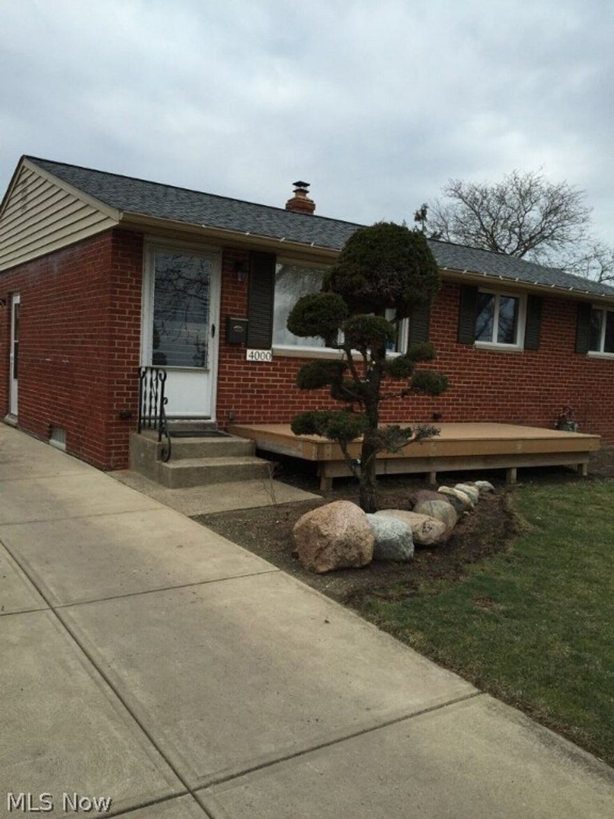 Beautiful 3 bedroom, 2 bath brick ranch with finished basement,  covered patio, central air, newer roof, nice yard and a great neighborhood.  Refrigerator,  gas stove,  dishwasher, washer and dryer.  Walking distance to shopping and restaurants.