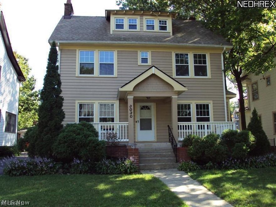 Classic Cleveland Hts. Colonial. 4 BR, 1 and 1/2 baths. Generous sized rooms. Walking distance to Cedar/Lee restaurants, shops, amenities. 1495 sf. Full unfinished basement. 2 car garage. All kitchen appliances included.