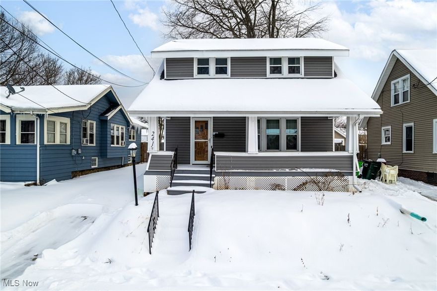 This charming colonial in Barberton offers classic character with everyday comfort. Step inside to find the first floor offering an updated kitchen with a refrigerator and stove, dining room, and living room. There are beautiful hardwood floors that flow throughout the home, adding warmth and timeless appeal. The second story features three comfortable bedrooms and one full bath, making the space both functional and easy to live in. Enjoy morning coffee or evening relaxation on the covered front porch, while the covered back porch provides the perfect spot for grilling or unwinding while overlooking the yard. A full basement offers plenty of storage. Outside, you’ll appreciate the convenience of a paved driveway leading to a one-car detached garage. Some updates include: roof, siding, driveway, sewer line, bathroom, and kitchen. With its classic colonial style, inviting porches, and hardwood floors, this home is full of charm and ready for its next chapter. Schedule your private showing today!