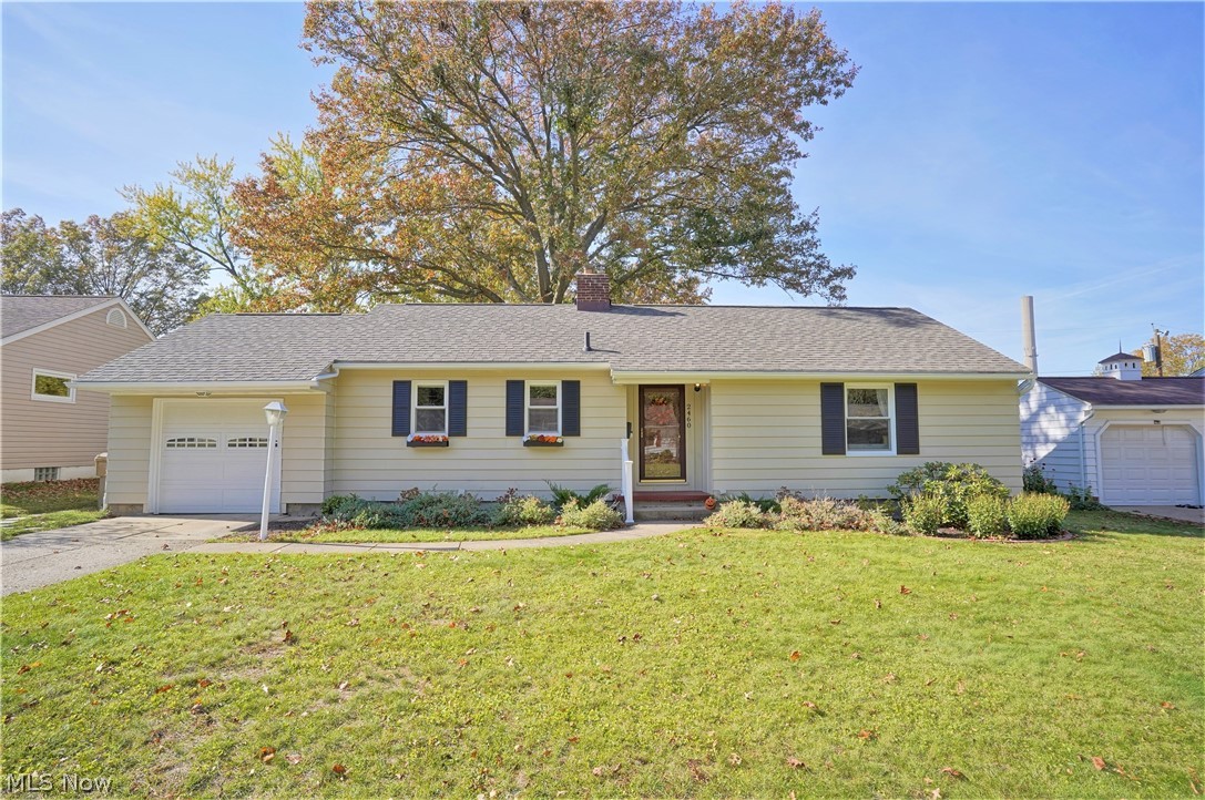 Beautiful & convenient ranch features spacious living room with wood burning fireplace as it flows into the dining room area - both with gorgeous hardwood floors. You will love all of the windows allowing for an abundance of light. Eat in Kitchen offers plenty of cabinet and counter space with all appliances conveying. Two of the bedrooms feature double closets. The partially finished basement is divided into two spaces - could be an office, exercise room, craft room - whatever fits your needs, offers full bath, good storage closets plus the huge workshop is a bonus to work on your projects. Enjoy the Fall days grilling out on your patio and enjoying the nice backyard. Attached 1 car garage is extra deep. Updates include: October 2022: House exterior painted; August 2021: New Patio installed, front landscaping, stepping stone walk to back; May 2021: Two new windows installed in primary bedroom; May 2020: Basement and downstairs flooring installed; Nov 2019: Wood floors refi