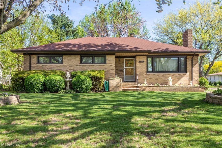 Fantastic Brick Ranch!  This house has a newer roof, windows, gutters, gutter guards and a GREAT floor plan!  An open Living Room  and Dining Room that is perfect for entertaining or family gatherings.  Several of the rooms have hardwood floors under the carpet and the Living Room has a beautiful Fireplace.  The spacious basement has 4 rooms that feature  2 rooms with  plumbing/water in them!  One room is an additional kitchen and the other 3 could be used as a Rec Room, Family Room, Media Room or whatever your needs are!  The basement could be used as an in-law or teen suite, because it has a kitchen, bathroom and rooms that could be used as a bedroom and/or Family Room.  This house also has a wonderful Sun Room that you can enjoy!