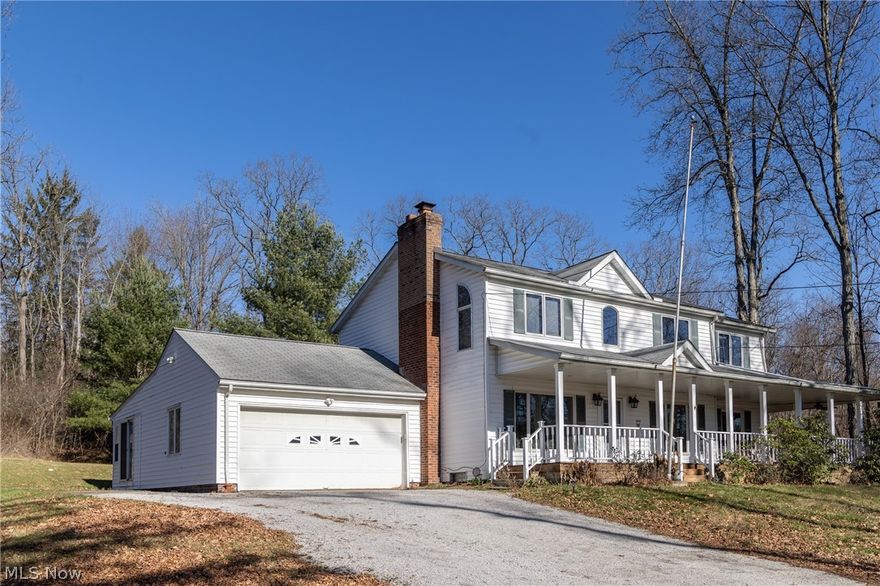 Five-bedroom colonial in Kenston School District on a beautiful 1.7 Acre lot. Home has a lot to offer. Large living room, family room with wood-burning fireplace, dining room with wall of windows overlooking the backyard, bright sunroom with sliders outside, eat-in kitchen with an island and stainless steel appliances, two bedrooms and a full bath on the first floor (one can be used as an office), and an inviting foyer complete the main level. The second floor consists of a large master suite with a master bath and a walk-in closet, two good-sized bedrooms, and a full bath in the hall. The full basement has two rec rooms, a laundry area, and plenty of storage. The cozy wrap-around porch has a gazebo in the back for summer nights. Large backyard is ready for fun and entertainment. Large outbuilding can be used for storage, a studio, or a workshop. New septic installed in March of 2022. Includes all appliances and home warranty.