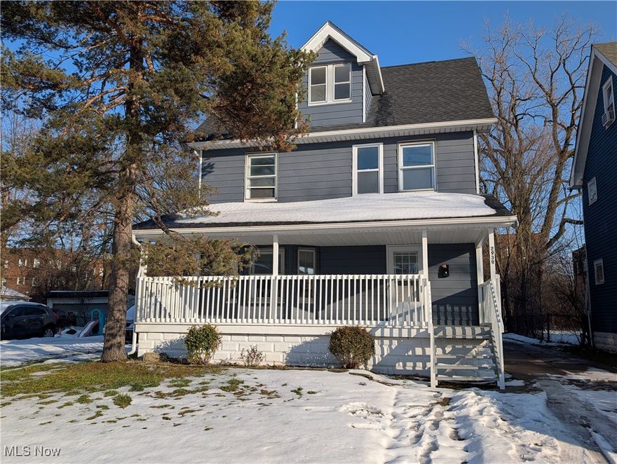 This huge, charming colonial has been beautifully remodeled and offers exceptional space and character, featuring four large bedrooms plus a finished third floor that can be used as a fifth bedroom, office, or flex space. The home includes a formal dining room ideal for gatherings, an inviting front porch, a full basement for storage or additional use, and a detached two-car garage. Conveniently located near Shaker Square with easy access to shopping, dining, and transit, this home combines classic charm with modern updates and is a rare rental opportunity in a sought-after location.