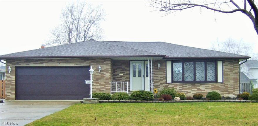 You will feel a Warm Welcome the minute you set foot in this Immaculate 3 Bedroom 2.5 Bath, Brick Ranch. The spacious foyer with Slate flooring and large coat closet opens to cheery L-shaped formal Living/Dining rooms with newer laminate flooring in 2000. Bright eat-in kitchen with skylight has ample counter space, conveniently including all the appliances plus Washer and Dryer stay too! The back Family Room is cozy with beamed ceiling and wood-burner for chilly Cleveland nights hanging with your gang! Slider opens to 1 level deck and gorgeous and meticulously maintained fenced  yard.  There is a half bath that is shared between the master bedroom and family room. Good sized bedrooms with newer carpeting in 2000. Beautifully maintained with key items well cared for over the years. 
Pella windows and doors have been updated. Furnace and CAIR approx. late 90's. Hot Water Tank @'03.
The full basement offers 2 Recreation areas and a bar for socializing. Laundry (with the cleanest tub you