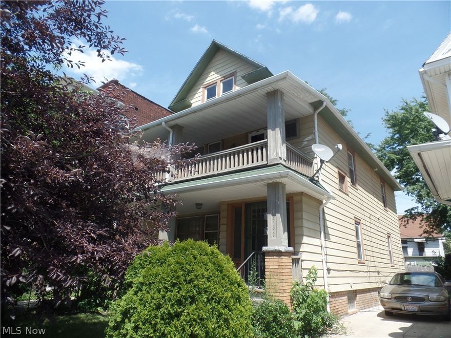 This multi-family has two has one unit rented out currently. Fantastic investment property opportunity to cash flow or live in one side while the other is rented. Walking distance to all Gordon Square has to offer including restaurants, theaters, art galleries, Edgewater Beach and the RTA transit. First floor is full of natural woodwork, built-ins and beautful hardwood floors and Two bedrooms.  Second unit is two floors and three bedrooms. Third floor is enormous and can be used a second living space or bedroom. Mechanical updates: Two newer furnances, two 100 amps panels, glass block windows, some newer windows through-out.