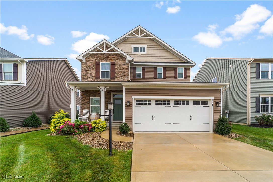 Welcome to 6057 Covey Drive in North Ridgeville! Built in 2019, this beautifully maintained Colonial blends modern design, functionality, and comfort. Enjoy a serene water view from your backyard while relaxing or entertaining, and take advantage of the community pool for summer fun. Inside, the home features an open and inviting floor plan with spacious living areas, neutral décor, and abundant natural light. The gourmet kitchen is the heart of the home, with stainless steel appliances, a large center island, and plenty of cabinetry, flowing seamlessly into the dining area and family room.
Recent updates include brand-new luxury vinyl plank flooring on the main level, adding durability and style. Upstairs, the primary suite offers a walk-in closet and private bath with double sinks and a walk-in shower. Three additional bedrooms, a full bath, and second-floor laundry provide the perfect layout for modern living.
The full basement offers excellent storage and is ready to be finished into a rec room, gym, or additional living space. The attached two-car garage, energy-efficient systems, and newer construction make this home truly move-in ready.
Set on a desirable lot with water views, sidewalks, and access to neighborhood amenities, this property offers both privacy and a sense of community. Conveniently located near schools, shopping, dining, I-480/I-90, and just minutes from Crocker Park and downtown Cleveland.
Don’t miss this opportunity to own a newer home with modern updates and neighborhood amenities in one of North Ridgeville’s most desirable areas. Schedule your private showing today and make 6057 Covey Drive your new home!