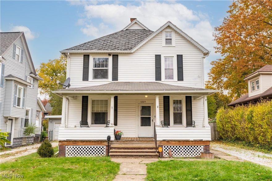 Welcome home to this 4 bed 2 bath home located in the heart of Canton OH!!! This home has a spacious kitchen and private backyard! Beautiful wide wood baseboards, molding and trim throughout and high 9-foot ceilings on the first floor. Inviting foyer has plenty of space to be used as a mud room or sitting room. The formal living room and formal dining room on the first floor offer tons if gathering spaces!  Spacious eat-in kitchen with newer flooring (2015) and is filled with possibilities. Full bath on the main level with tile flooring and pedestal sink - very convenient. Large master bedroom, 3 additional bedrooms and a full bath on the second level. Full basement with glass block windows and a walk-up third floor attic allow for ample storage. 1 car detached garage, too. Outdoor spaces include a covered front porch, a covered back deck and a nice, private backyard great for entertaining! Come see all this home has to offer!