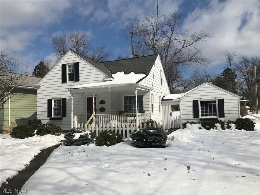 Lovingly maintained bungalow in desirable area of Lyndhurst.  This adorable home is located on a corner lot and has beautiful awnings that are removed each winter and kept in storage.  Enter through the front door and enjoy the large living room with lots of natural light.  The dining room is adjacent to the living room and kitchen with tasteful patterned carpet and wallpaper.  The view from the kitchen and dining room reveals a large yard with a driveway that can park several cars or be used as a patio.  There are two nice-sized bedrooms on the main floor and a large bedroom on the second story.  Looking for more space?  Check out the clean and dry full basement perfect for storage, or finish into a recreation/family room.  The detached garage is connected to the house by a breezeway, so you can traverse between without direct exposure to the elements.  Be sure to check out a virtual tour for a sneak peak.  Call today to schedule a private showing.