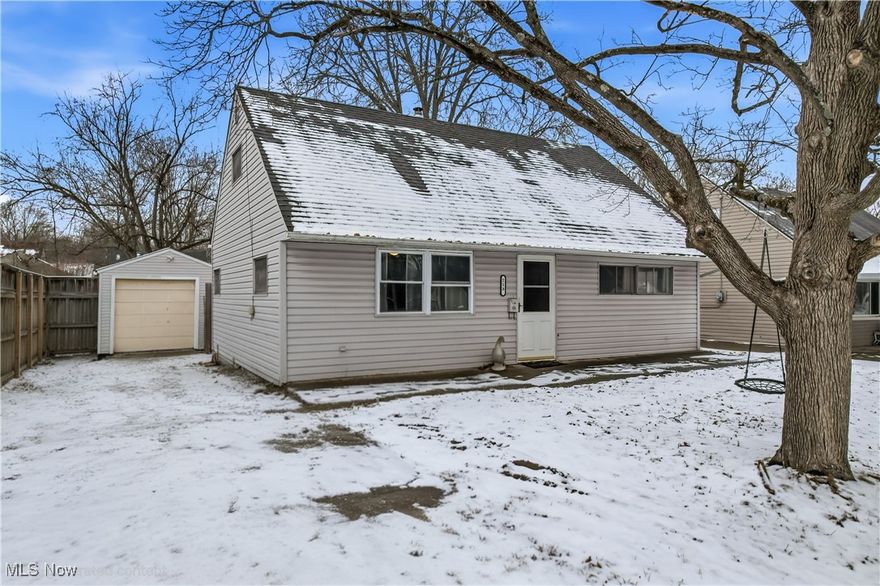 A charming Cape Cod-style home offering nearly 1,200 square feet of comfortable living in the Austintown Local School District. Conveniently located close to shopping, dining, schools, and quick interstate access, this home truly puts everything Austintown has to offer right at your fingertips. 

Step inside to a welcoming living room that flows openly into the kitchen, creating a bright and functional main living space. The first floor features two bedrooms, a full bathroom, and first-floor laundry, making everyday living easy and accessible.

Upstairs, you’ll find an open landing/loft area—perfect for a small sitting space, office, or flex area along with a half bathroom and an additional bedroom.

Outside, enjoy a deep driveway that extends to a one-car garage, complete with an insulated extended room ideal for a man cave, hobby room, or home gym. This space already includes air conditioning, its own breaker box, and a 220-volt hookup, making it EV-ready or perfect for heavier electrical needs.

The fully fenced backyard provides privacy and room to relax or entertain, featuring a shed for extra storage and an awning-covered area perfect for enjoying warm Ohio days with family and friends.

With its functional layout, unique garage bonus space, and unbeatable location, this is a wonderful opportunity to own a cozy yet versatile home in the heart of Austintown. Schedule your showing today and see the potential for yourself! Bedroom, Bathroom, and closet doors 2025, Bathroom vanity, floor and toilet 2024, Heat system and Hot Water tank 2022, Roof and Siding 2010.