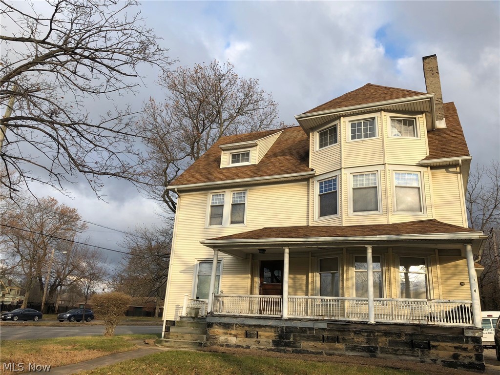 Back on the market at no fault to the seller. Here's an amazing opportunity to own a home in a prime location. This home boast of a huge living & dining room with a very spacious den/office area. There are 4 huge bedrooms on the 2nd floor and 2 full baths. There are 3 large rooms in the attic that can be easily converted into bedrooms if need be and another room that can be converted into a 1/2 bath. There is a huge front porch and an attached two car garage. This home gives easy access to public transportation and is in walking distance to Cleveland Clinic main campus and minutes away from University Circle where you can enjoy dining, museums, historical landmarks, music, parks & gardens, art, universities and many more exciting venues to delight in. With a little TLC, you can make this into the home of your dreams. Seller will make no repairs