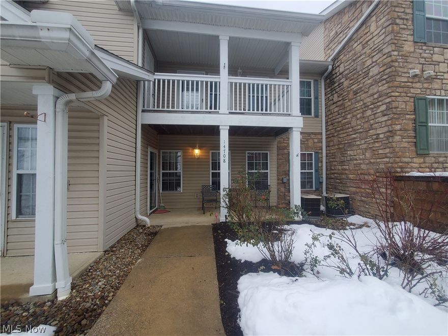 Spacious Open Condo on 1st Floor with 2 Large Bedrooms located across from Strongsville Mall. This Beautiful home is Move In Condition & Well Maintained. New Carpet throughout. Newer furnace - Nov 2012. All Appliances Included (Washer, Dryer, Dishwasher, Stove, Refrigerator & Microwave. The Open Porch with private view. The Living Room with Fireplace has Open Floor Plan to Dining room & Kitchen area. Large Laundry Room off Kitchen & Nice Size Closet with space for extra storage. The Kitchen includes Pantry with counter for extra seating. The Two Bedrooms both include Large Walk in Closets (opposite sides of home), which includes  access to Two Full sized Bathrooms in hallways.