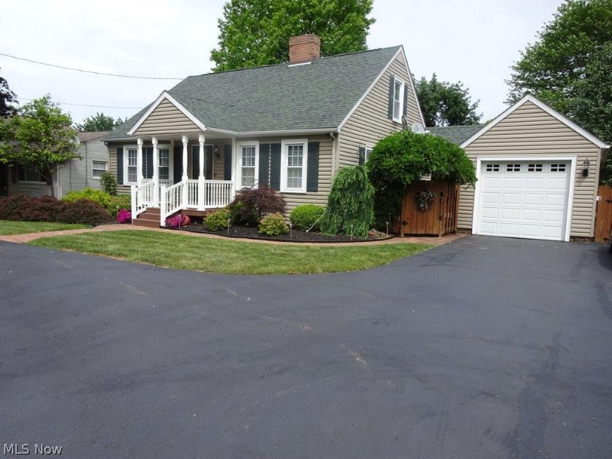 This home is ADORABLE and ready for you to move in! As you pull in you will find a semi circular driveway with plenty of parking, beautiful landscaping and a vine covered arbor. Looks like a page out of a story book. The home has a completely updated kitchen with custom made solid maple cabinets, by Weber Brothers Wood Working, under and over cabinet lighting, center island and ample storage space and skylights which allows all the natural light to come streaming through the kitchen.  There are french glass doors in the kitchen leading to an enormous deck and fenced in back yard and is perfect for entertaining, children and pets. There are 2 sheds in the back yard, one with electric. The home offers 3 bedroom, with a possible 4th. Other recent update include a roof in 2004 with 50 year shingles, 200 amp electric service 2008, vinyl siding done in 2004, new living room carpet in 2014, furnace, 2004 and new windows and skylight all within the last 5 years. This house is a must see! Pleas
